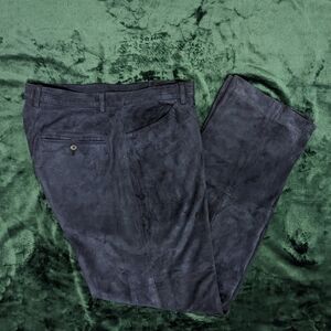 DKNY Men's Midnight Navy Suede Dress Pants 34x30